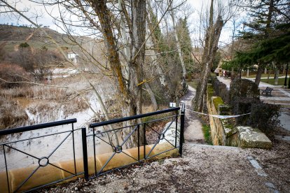 Zonas inundadas tras la fuerte crecida del río.