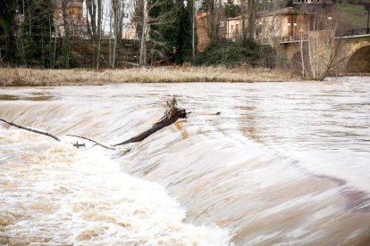 Zonas inundadas tras la fuerte crecida del río.