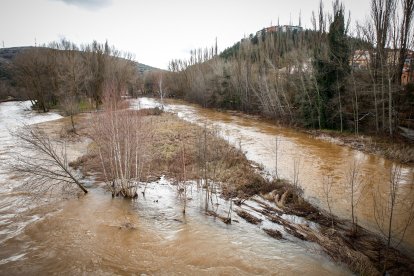 Zonas inundadas tras la fuerte crecida del río.