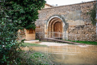 Zonas inundadas tras la fuerte crecida del río.