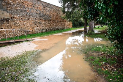 Zonas inundadas tras la fuerte crecida del río.