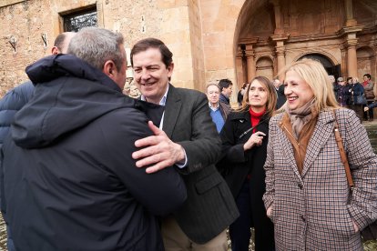 El candidato popular durante su intervención en Soria.