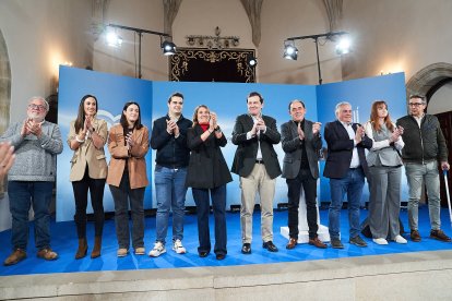 El candidato popular durante su intervención en Soria.