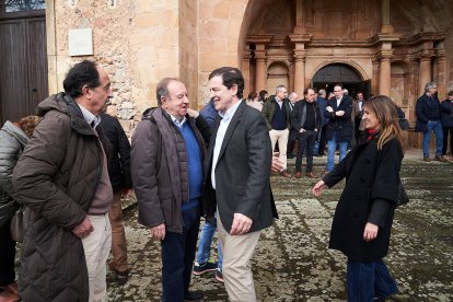 El candidato popular durante su intervención en Soria.