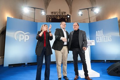 El candidato popular durante su intervención en Soria.