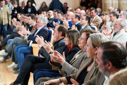 El candidato popular durante su intervención en Soria.