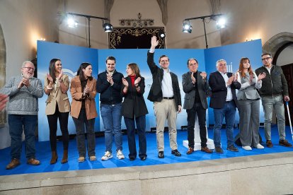 El candidato popular durante su intervención en Soria.