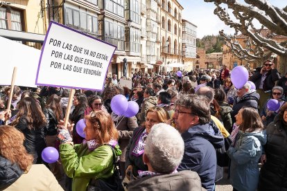 Soria se tiñe de morado por la igualdad en el 8M.