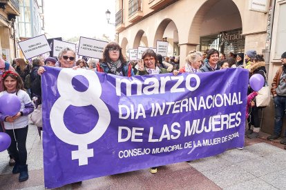 Soria se tiñe de morado por la igualdad en el 8M.