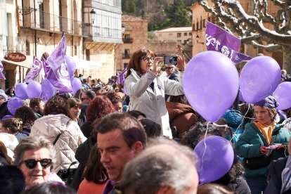 Soria se tiñe de morado por la igualdad en el 8M.