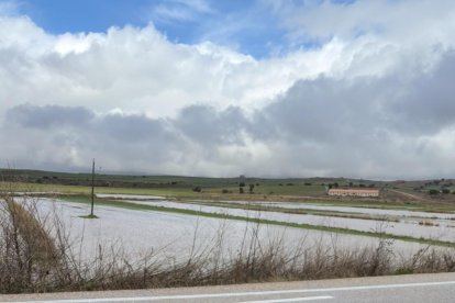 Fincas anegadas por el agua.