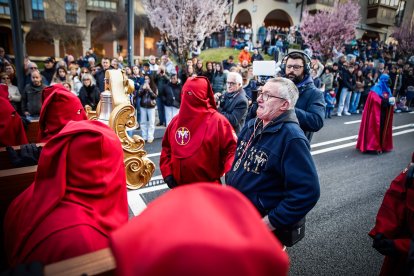 La Verónica y Jesús Caído en su emotiva salida desde San Pedro este Jueves Santo.