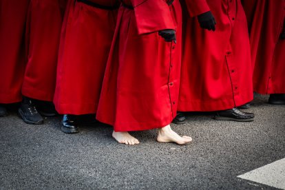 La Verónica y Jesús Caído en su emotiva salida desde San Pedro este Jueves Santo.
