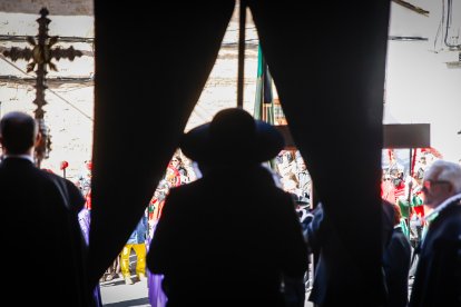 Los Felipecuartos de la Vera Cruz durante la procesión del Viernes Santo en Ágreda.