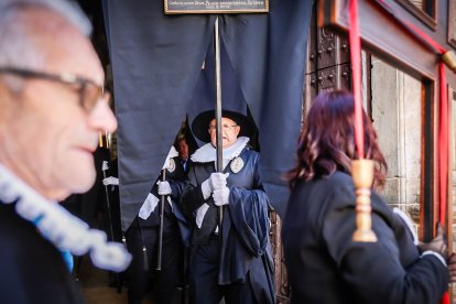 Los Felipecuartos de la Vera Cruz durante la procesión del Viernes Santo en Ágreda.