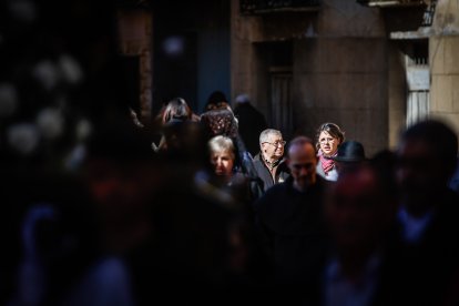 Los Felipecuartos de la Vera Cruz durante la procesión del Viernes Santo en Ágreda.