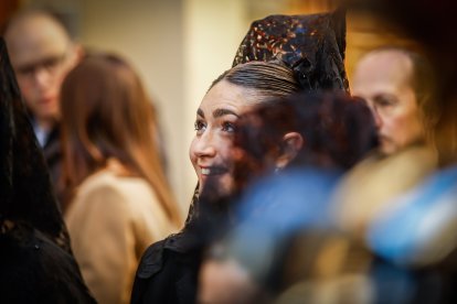 Los Felipecuartos de la Vera Cruz durante la procesión del Viernes Santo en Ágreda.