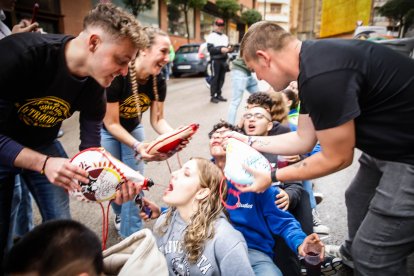 Los sorianos celebran el Catapán en los locales de cuadrilla.