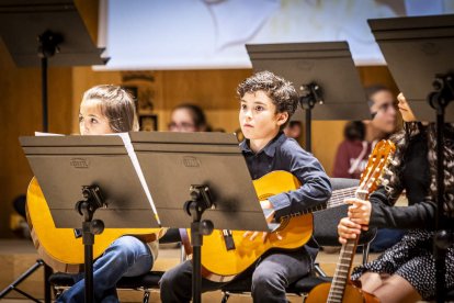 Los alumnos interpretaron el Himno de la alegría