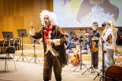 Los alumnos interpretaron el Himno de la alegría