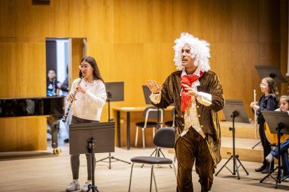 Los alumnos interpretaron el Himno de la alegría