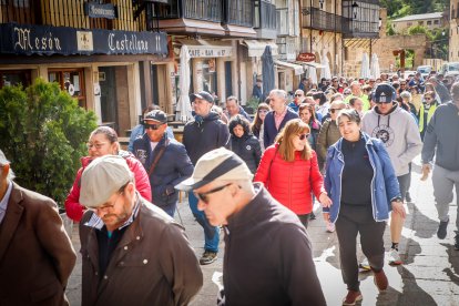 La marea solidaria a su paso por el centro de la ciudad durante la jornada de hoy.