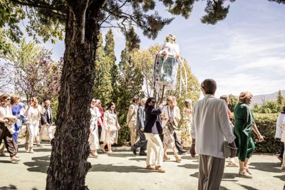 Devoción ante la patrona de Ólvega, la Virgen de Olmacedo