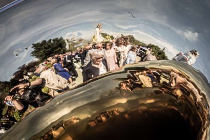 Devoción ante la patrona de Ólvega, la Virgen de Olmacedo