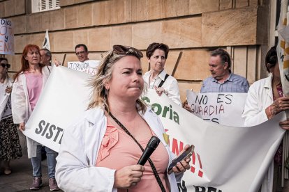 Concentración en Soria por la huelga de médicos