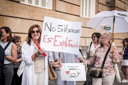Concentración en Soria por la huelga de médicos