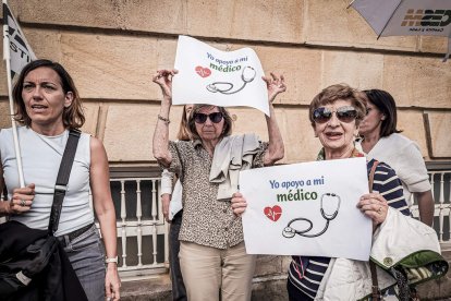 Concentración en Soria por la huelga de médicos