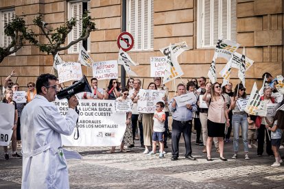 Concentración en Soria por la huelga de médicos
