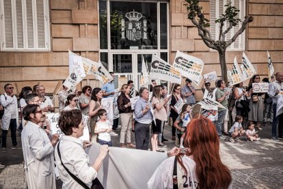 Concentración en Soria por la huelga de médicos
