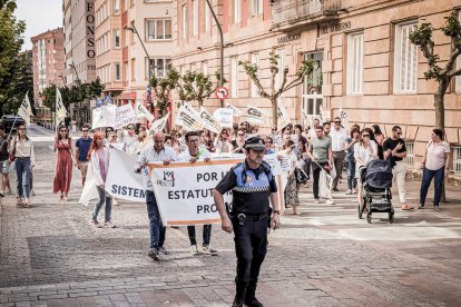 Concentración en Soria por la huelga de médicos