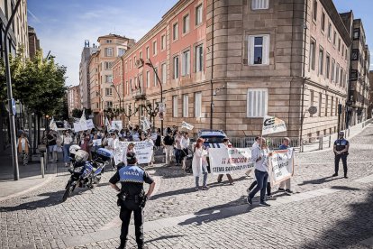 Concentración en Soria por la huelga de médicos