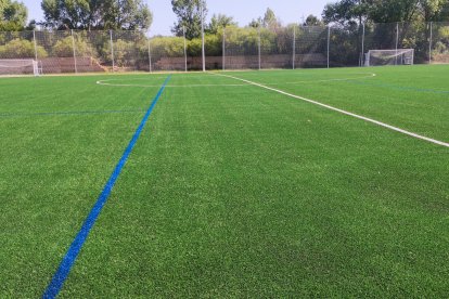 La nueva cancha para el Golmayo Camaretas es un moderno terreno de juego para los casi 20 equipos de la entidad