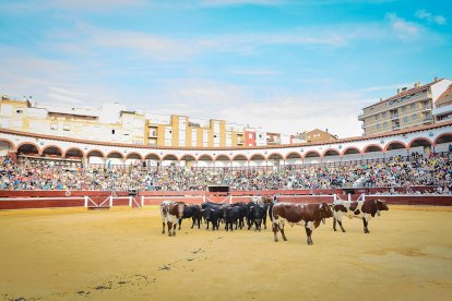 Puntualidad y trece toros en el coso de San Benito.