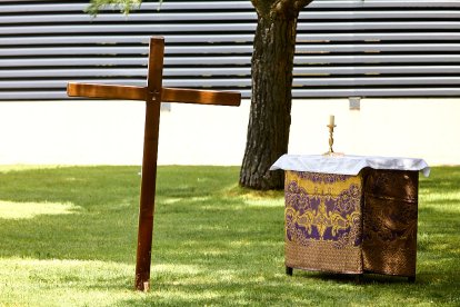 Tradicional bendición de los campos este domingo en la ermita de Santa Bárbara.