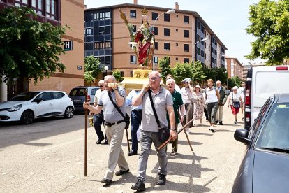 Tradicional bendición de los campos este domingo en la ermita de Santa Bárbara.