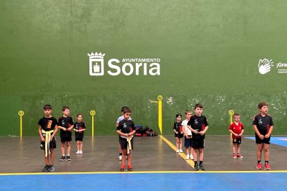 Participantes durante la muestra ofrecida por el club soriano.