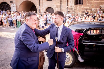 Fiesta de gala a la llegada a la Plaza Mayor