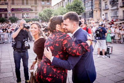 Fiesta de gala a la llegada a la Plaza Mayor