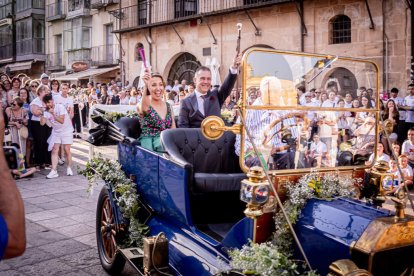 Fiesta de gala a la llegada a la Plaza Mayor