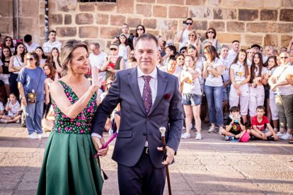 Fiesta de gala a la llegada a la Plaza Mayor