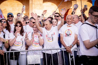 Fiesta de gala a la llegada a la Plaza Mayor