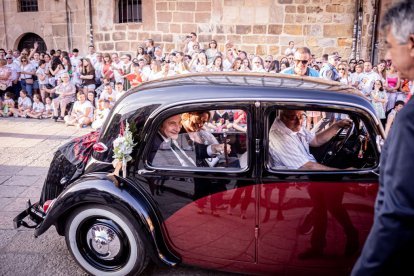 Fiesta de gala a la llegada a la Plaza Mayor