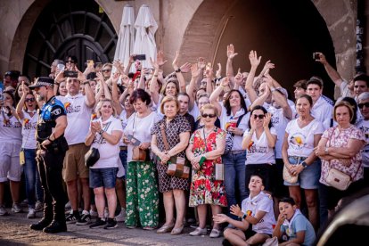 Fiesta de gala a la llegada a la Plaza Mayor