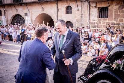 Fiesta de gala a la llegada a la Plaza Mayor
