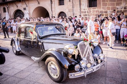 Fiesta de gala a la llegada a la Plaza Mayor