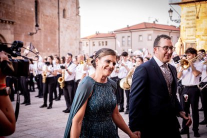 Fiesta de gala a la llegada a la Plaza Mayor